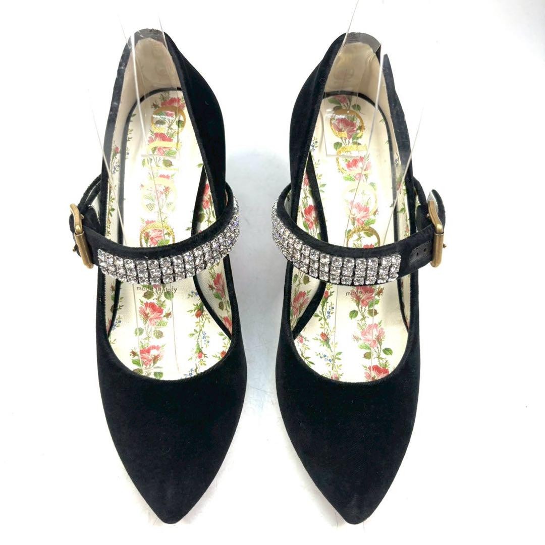 GUCCI Shoes Pumps Heel EU 36 US 6 Black Authentic