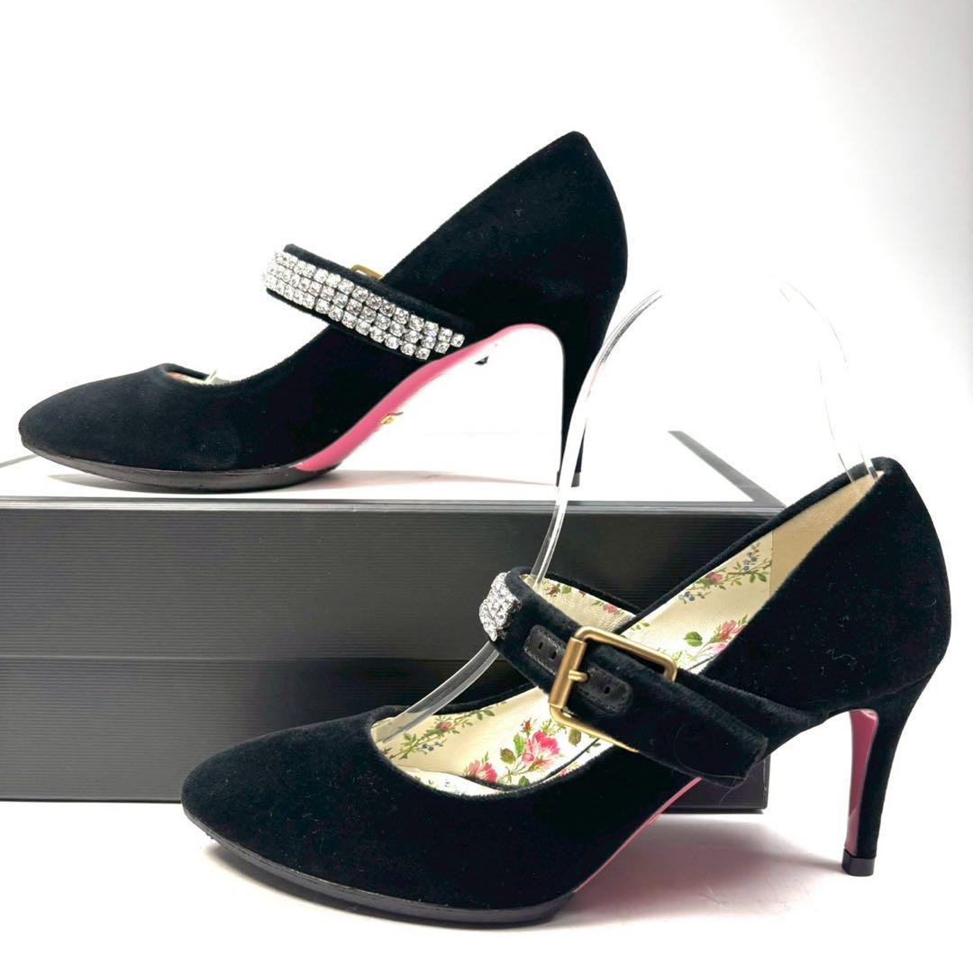 GUCCI Shoes Pumps Heel EU 36 US 6 Black Authentic