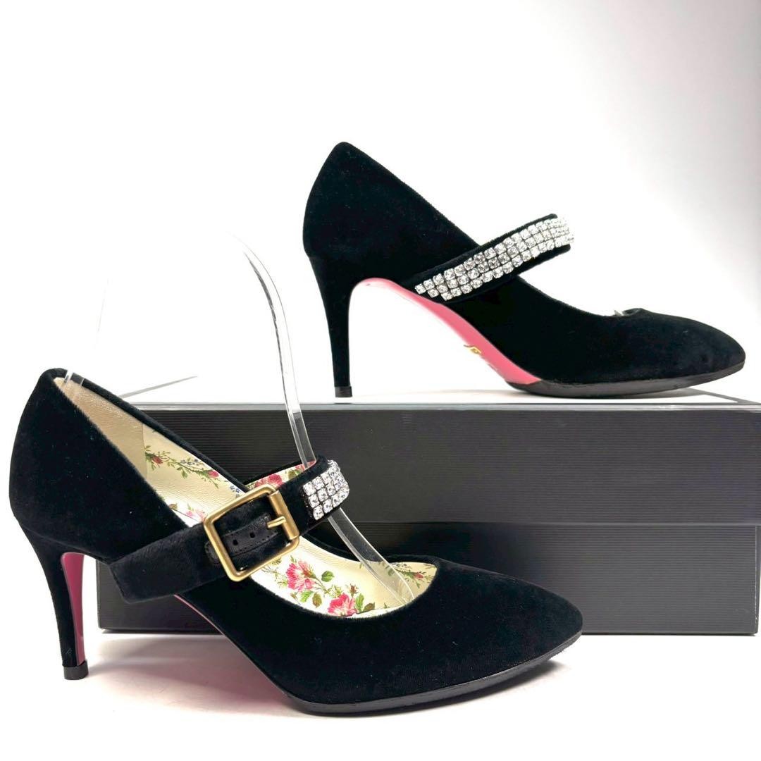GUCCI Shoes Pumps Heel EU 36 US 6 Black Authentic