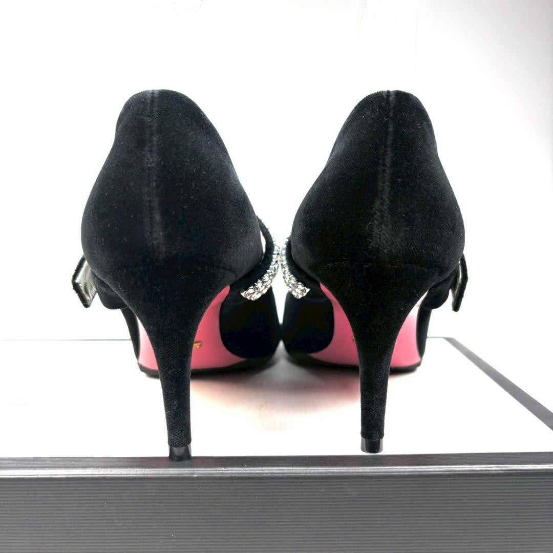 GUCCI Shoes Pumps Heel EU 36 US 6 Black Authentic