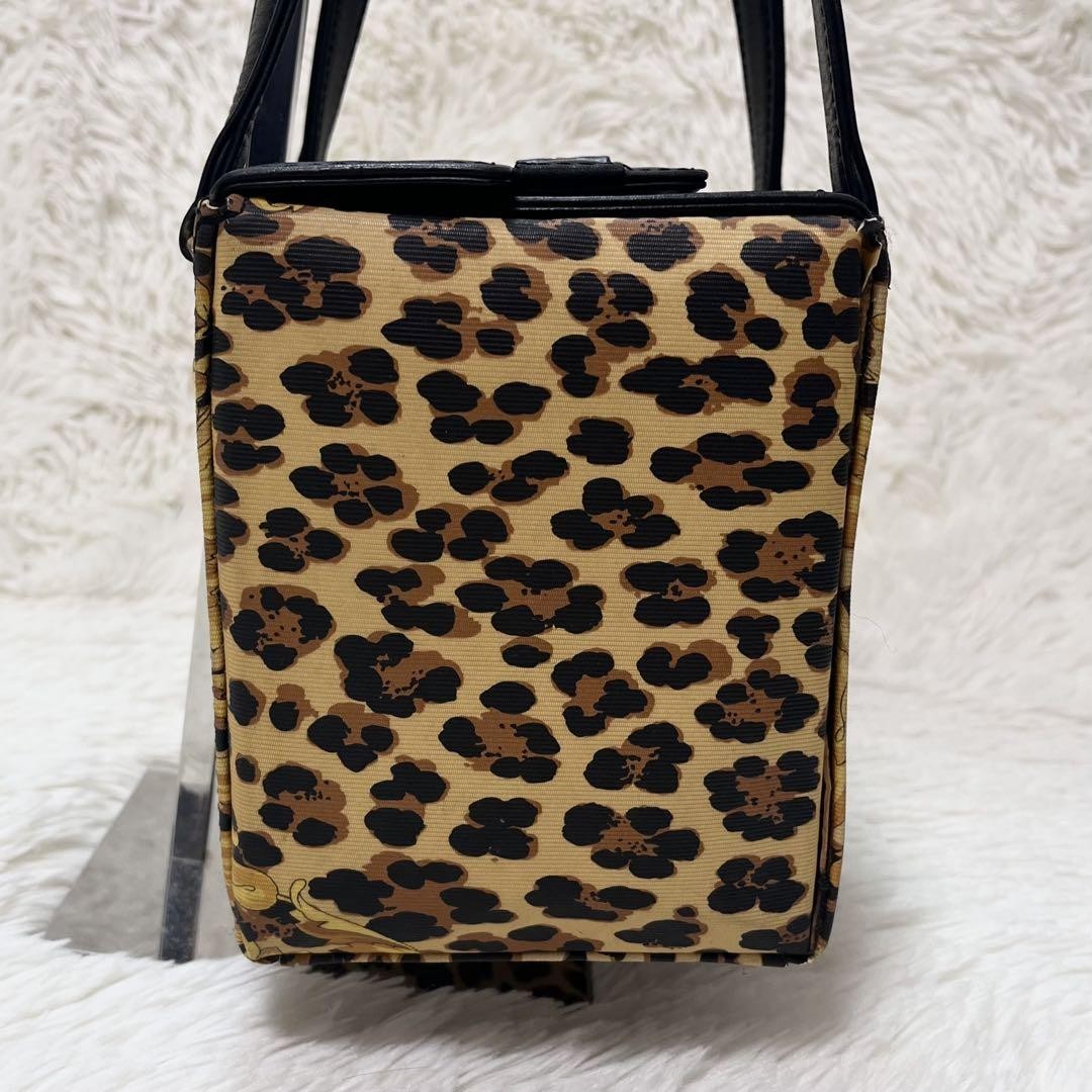 VERSACE Hand Bag Tote Purse Sunburst Black Yellow Gold Authentic