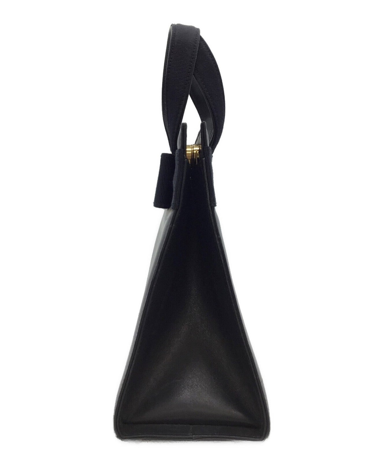 Salvatore Ferragamo Shoulder Bag Purse Vara Navy Authentic