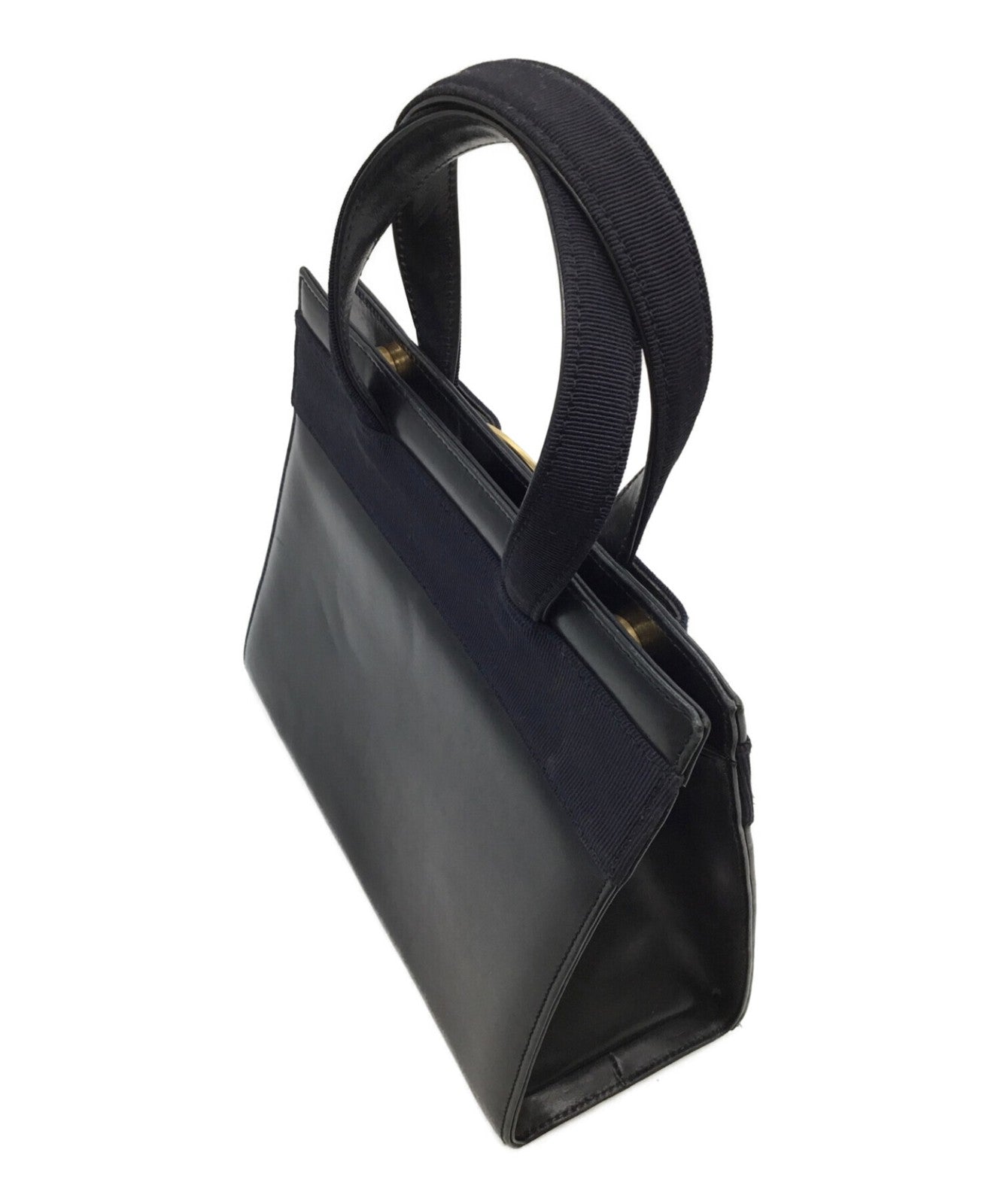 Salvatore Ferragamo Shoulder Bag Purse Vara Navy Authentic