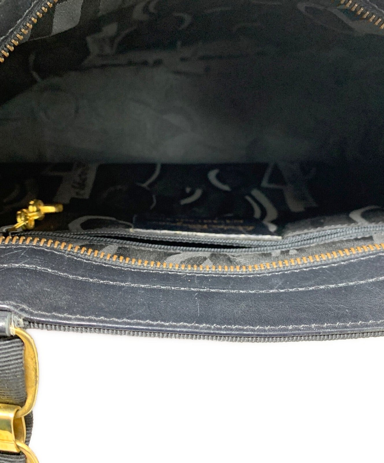 Salvatore Ferragamo Hand Bag Tote Purse Black Authentic