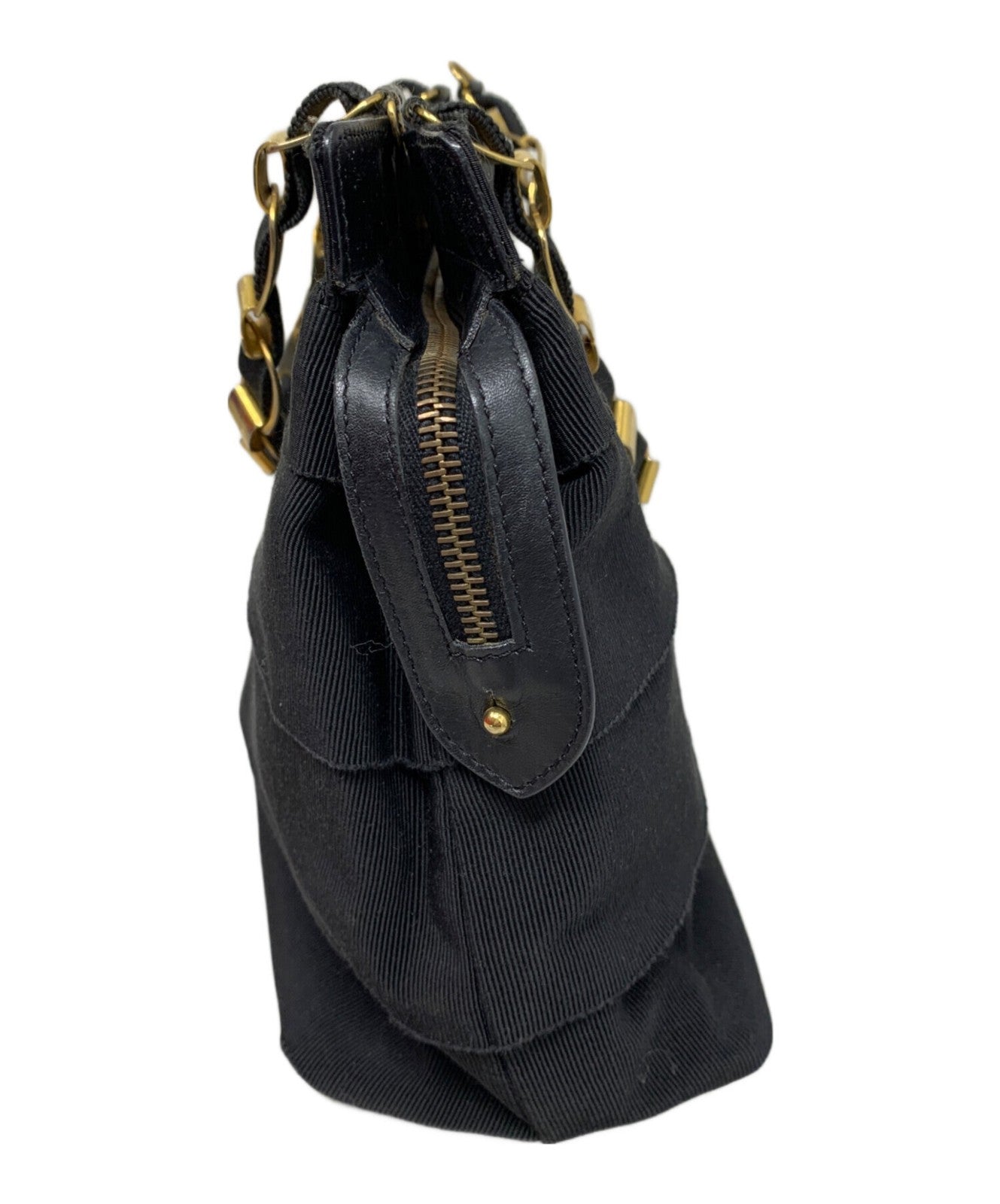 Salvatore Ferragamo Hand Bag Tote Purse Black Authentic