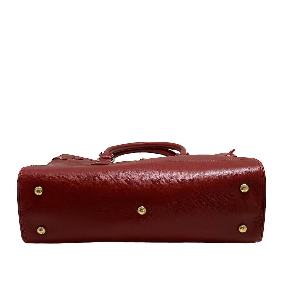 Salvatore Ferragamo Hand Bag Tote Purse Gancini Leather Bordeaux Authentic
