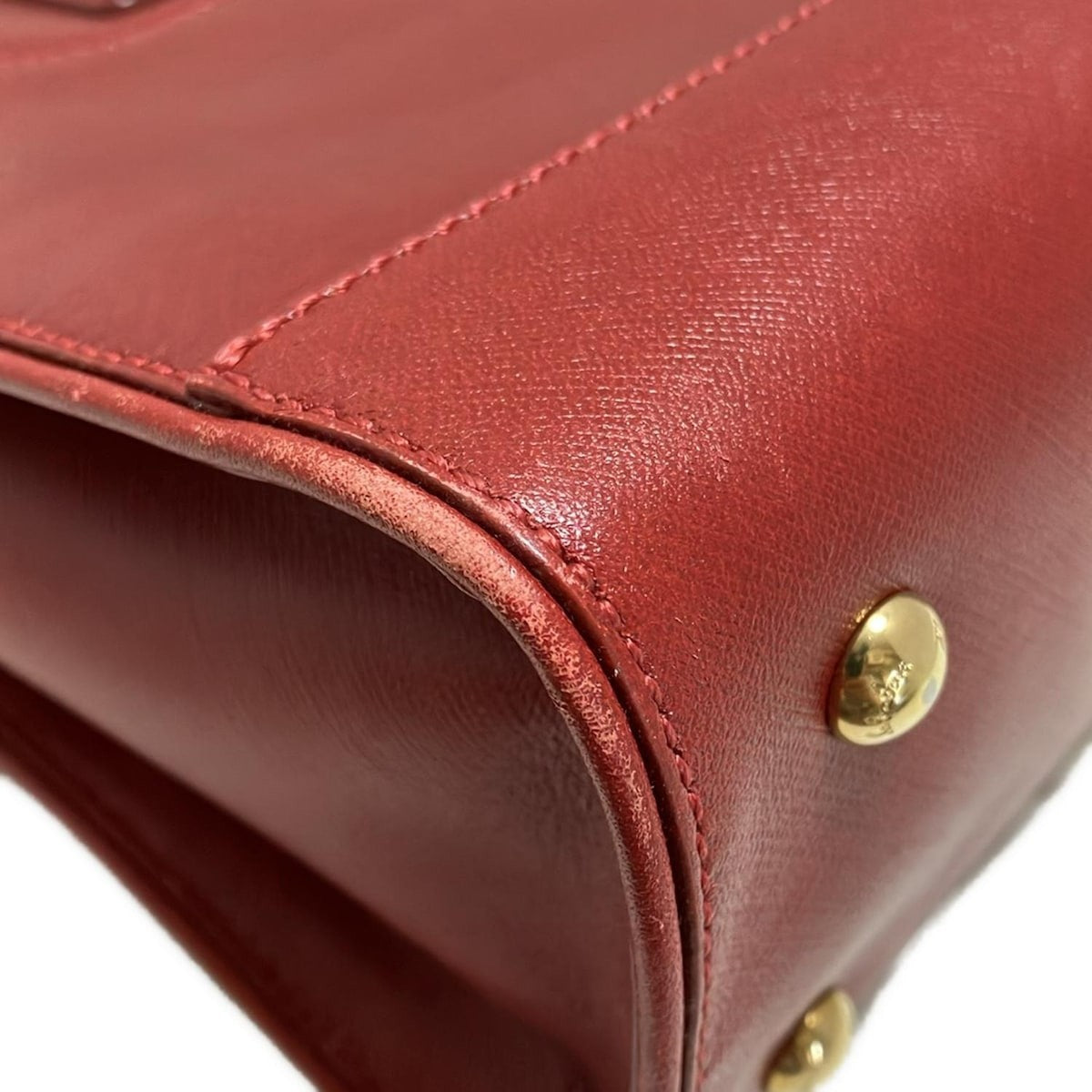Salvatore Ferragamo Hand Bag Tote Purse Gancini Leather Bordeaux Authentic