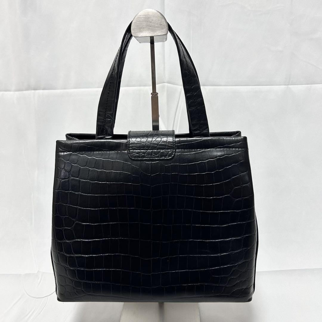 Salvatore Ferragamo Hand Bag Tote Purse Vara Ribbon Black Authentic