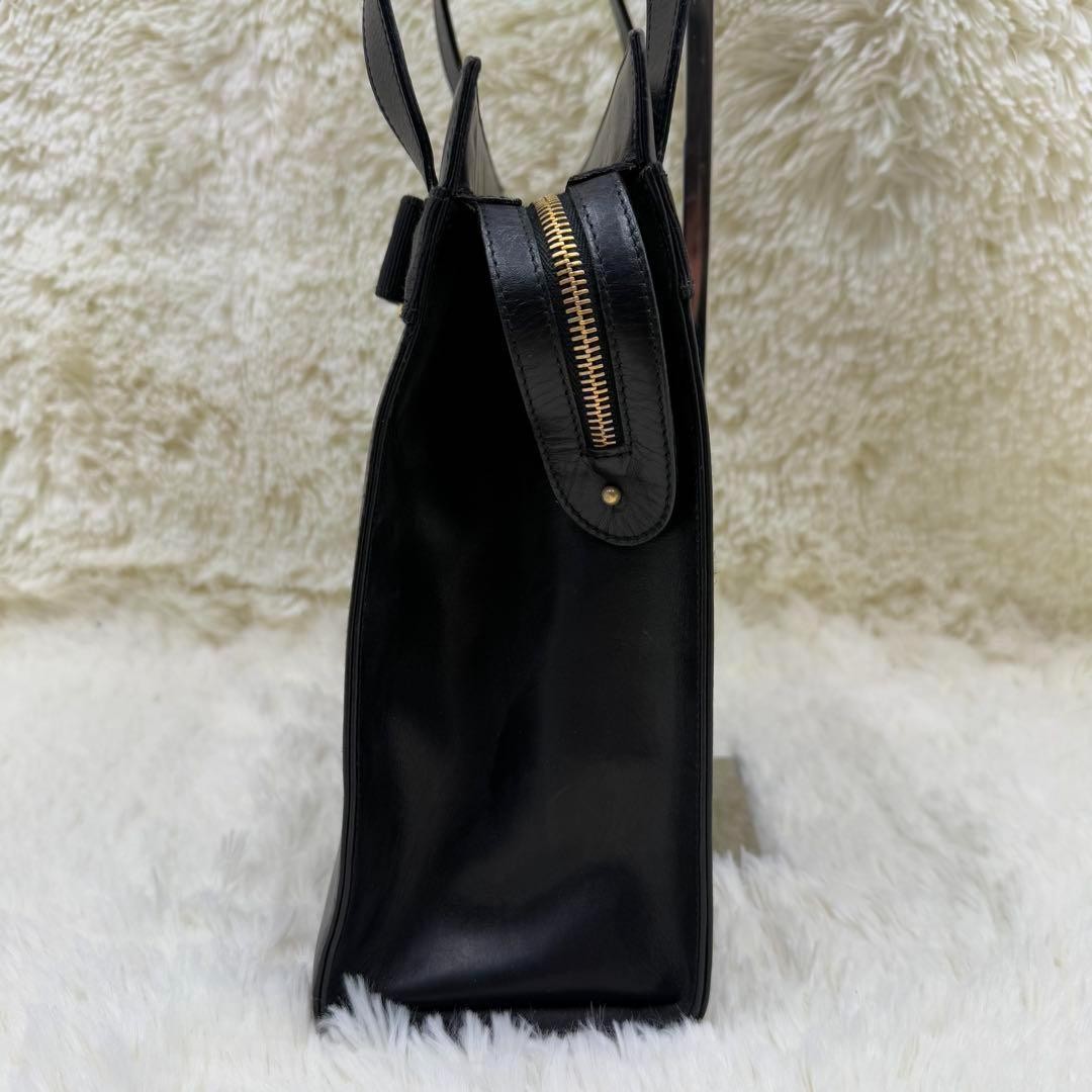 Salvatore Ferragamo Hand Bag Tote Purse Vara Leather Black Authentic