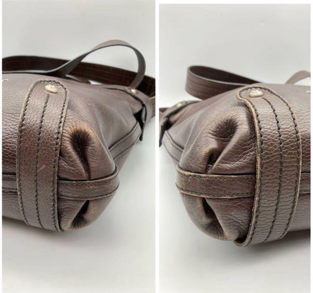 Salvatore Ferragamo Shoulder Bag Purse Brown Authentic