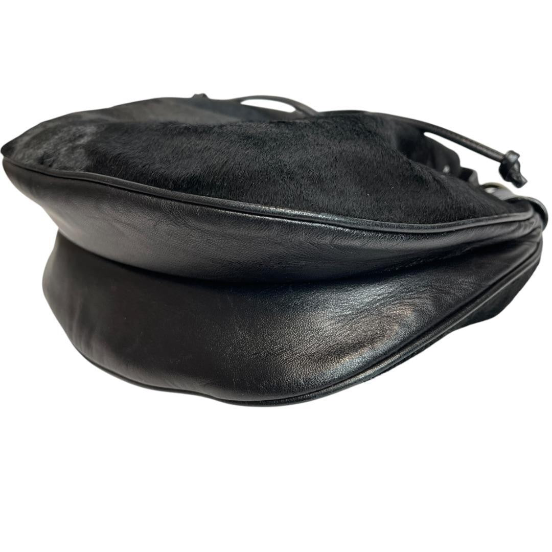 TOD'S Shoulder Bag Purse Leather Black Authentic