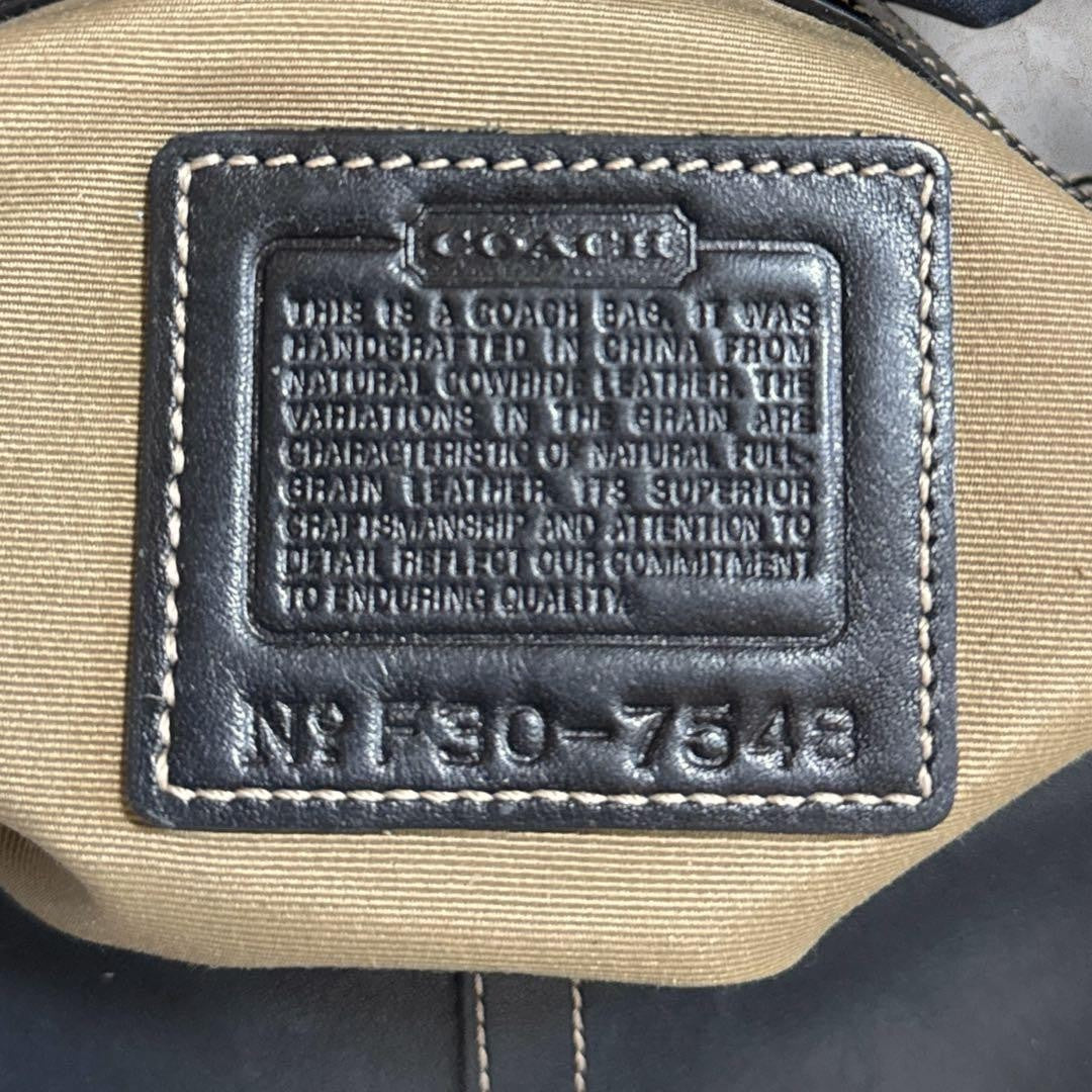 COACH Shoulder Bag Purse Soho Hobo Leather Black Authentic