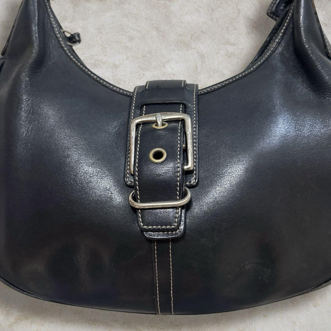 COACH Shoulder Bag Purse Soho Hobo Leather Black Authentic