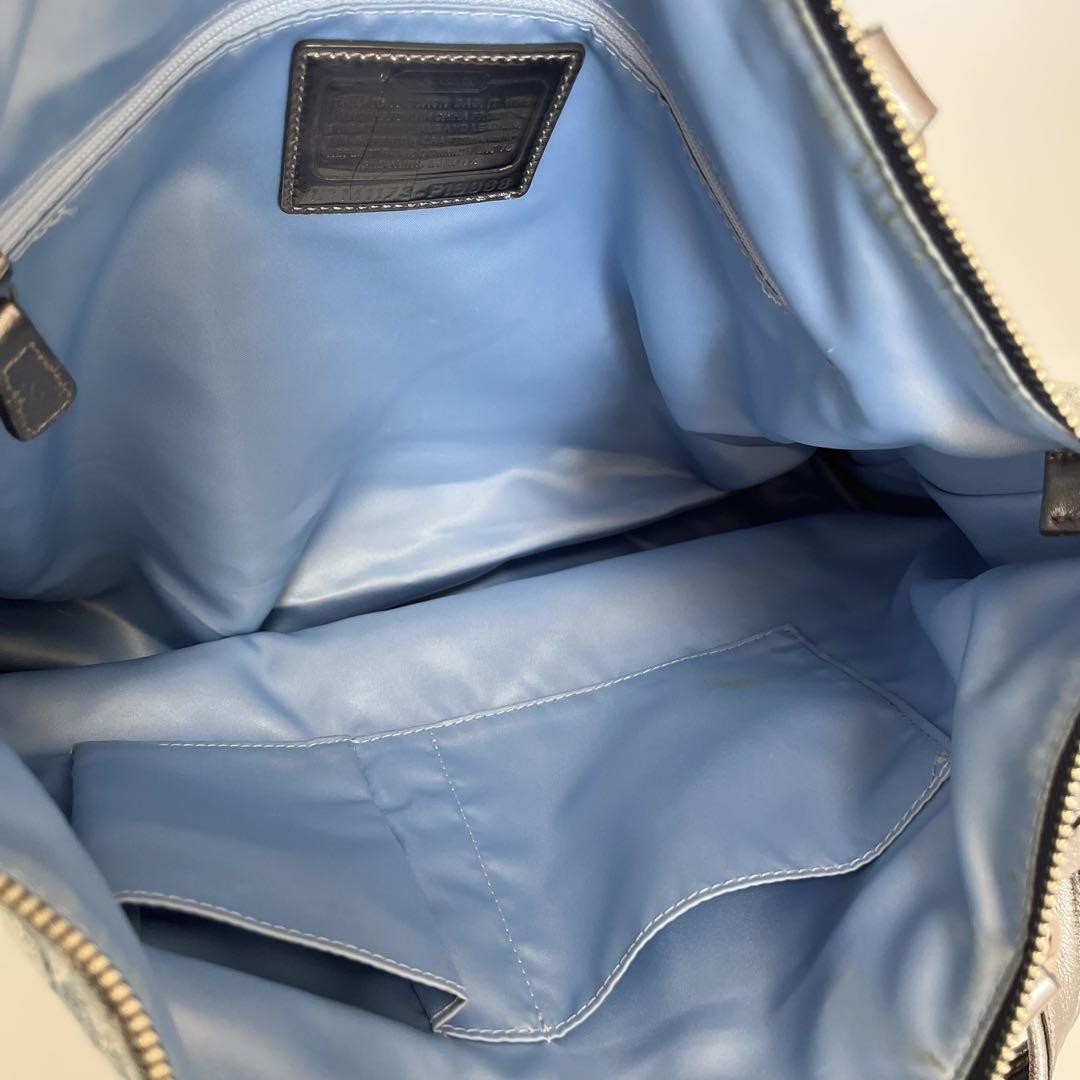COACH Hand Bag Tote Purse 16988 Denim Blue Authentic