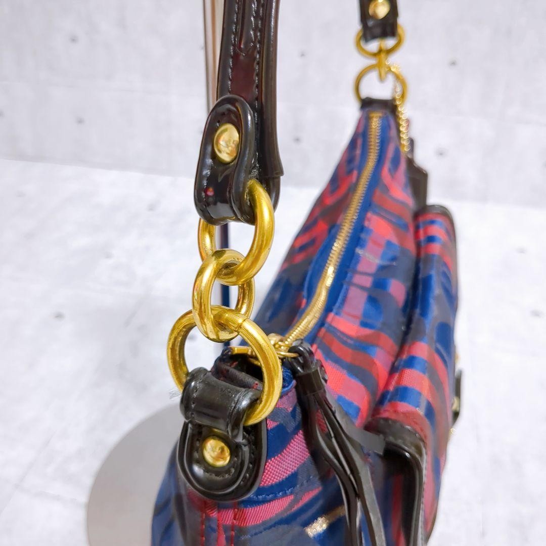 COACH Shoulder Bag Purse Multicolor Authentic