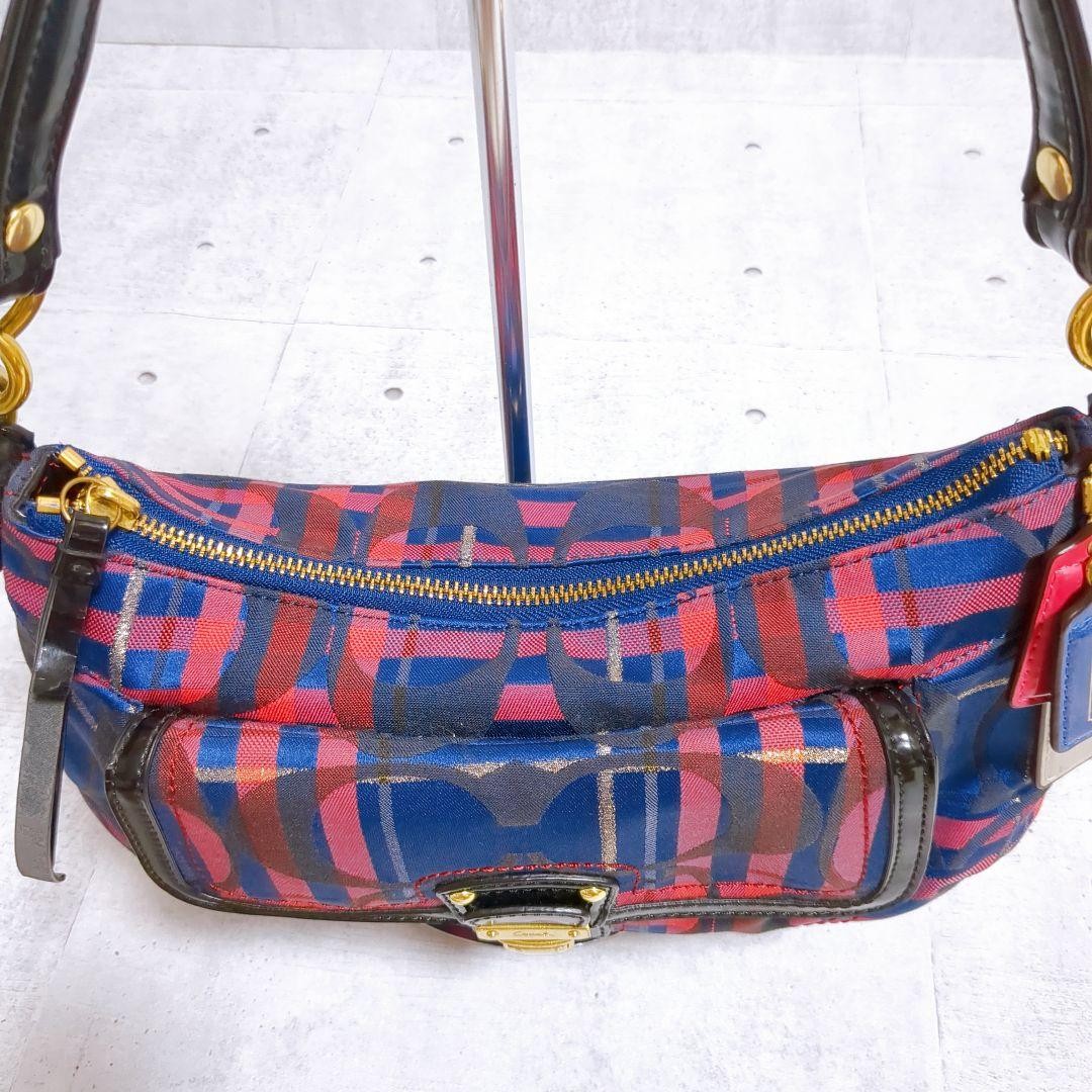 COACH Shoulder Bag Purse Multicolor Authentic