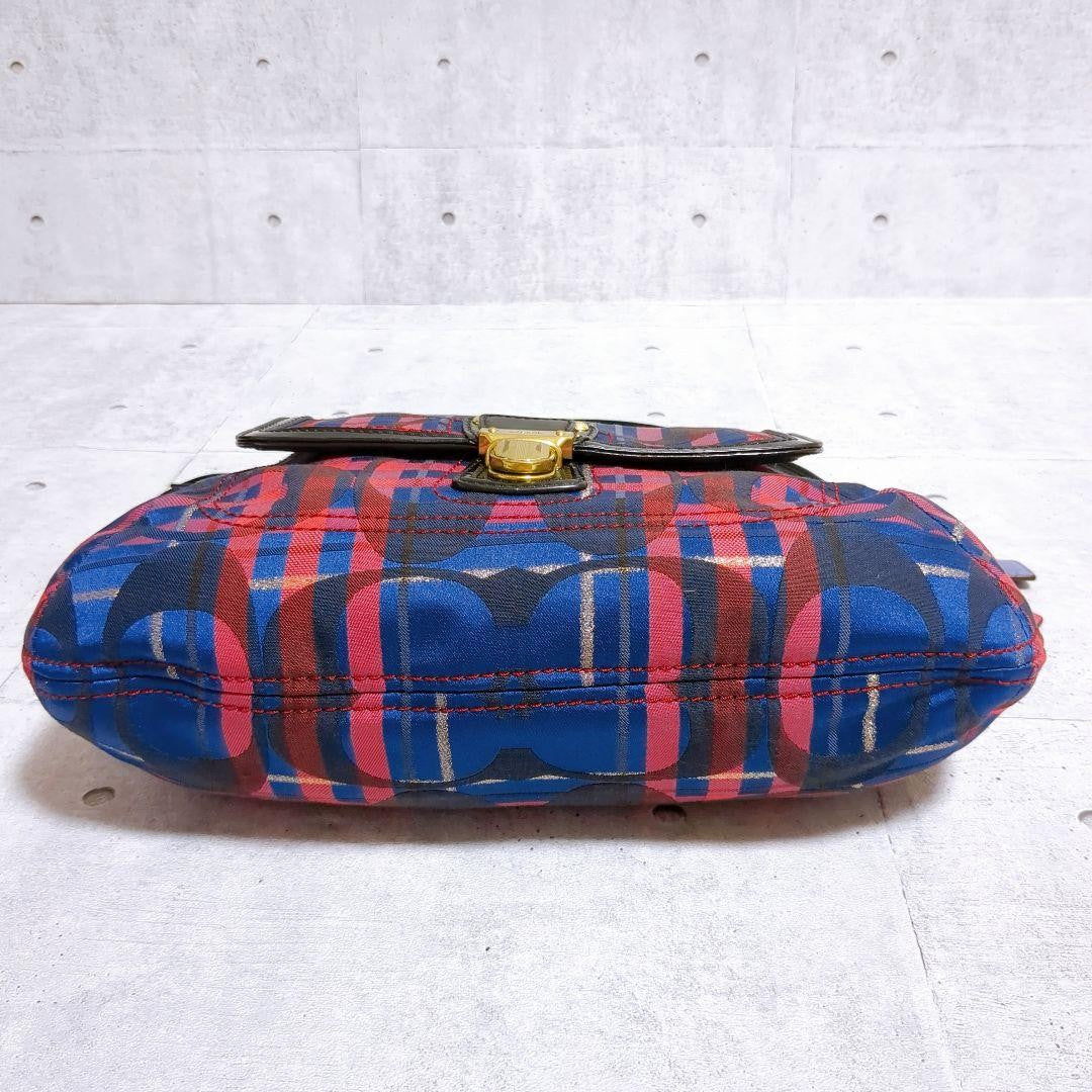 COACH Shoulder Bag Purse Multicolor Authentic