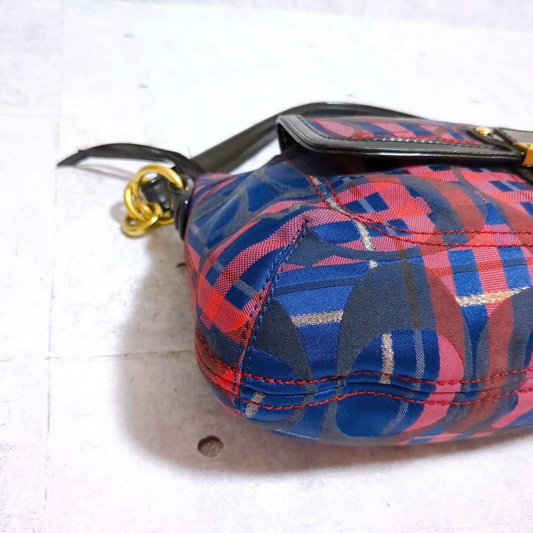 COACH Shoulder Bag Purse Multicolor Authentic
