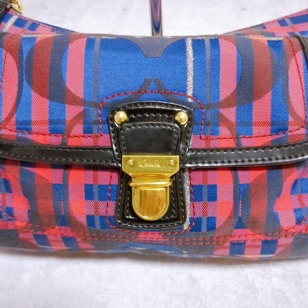 COACH Shoulder Bag Purse Multicolor Authentic