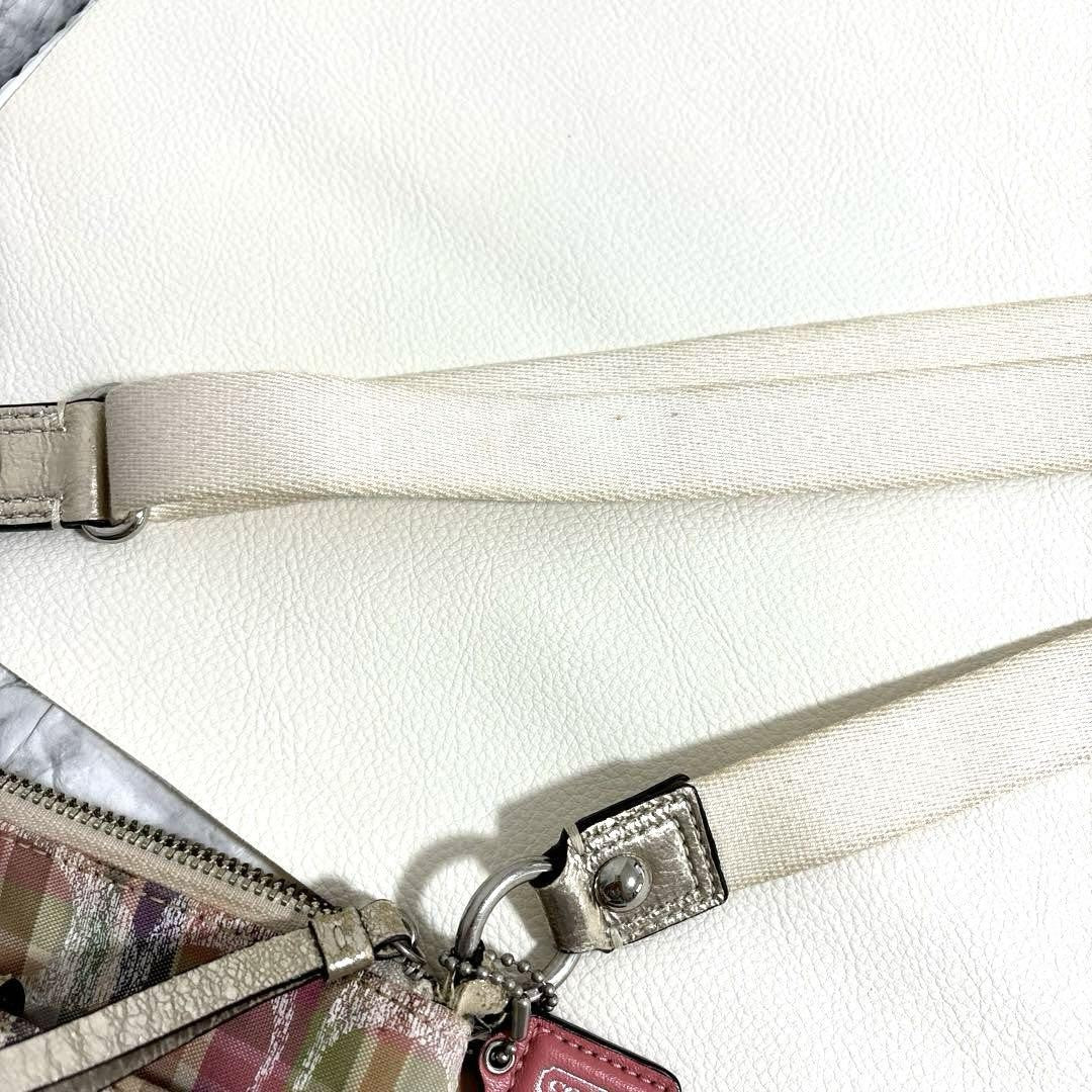 COACH Shoulder Bag Purse Poppy Multicolor Authentic