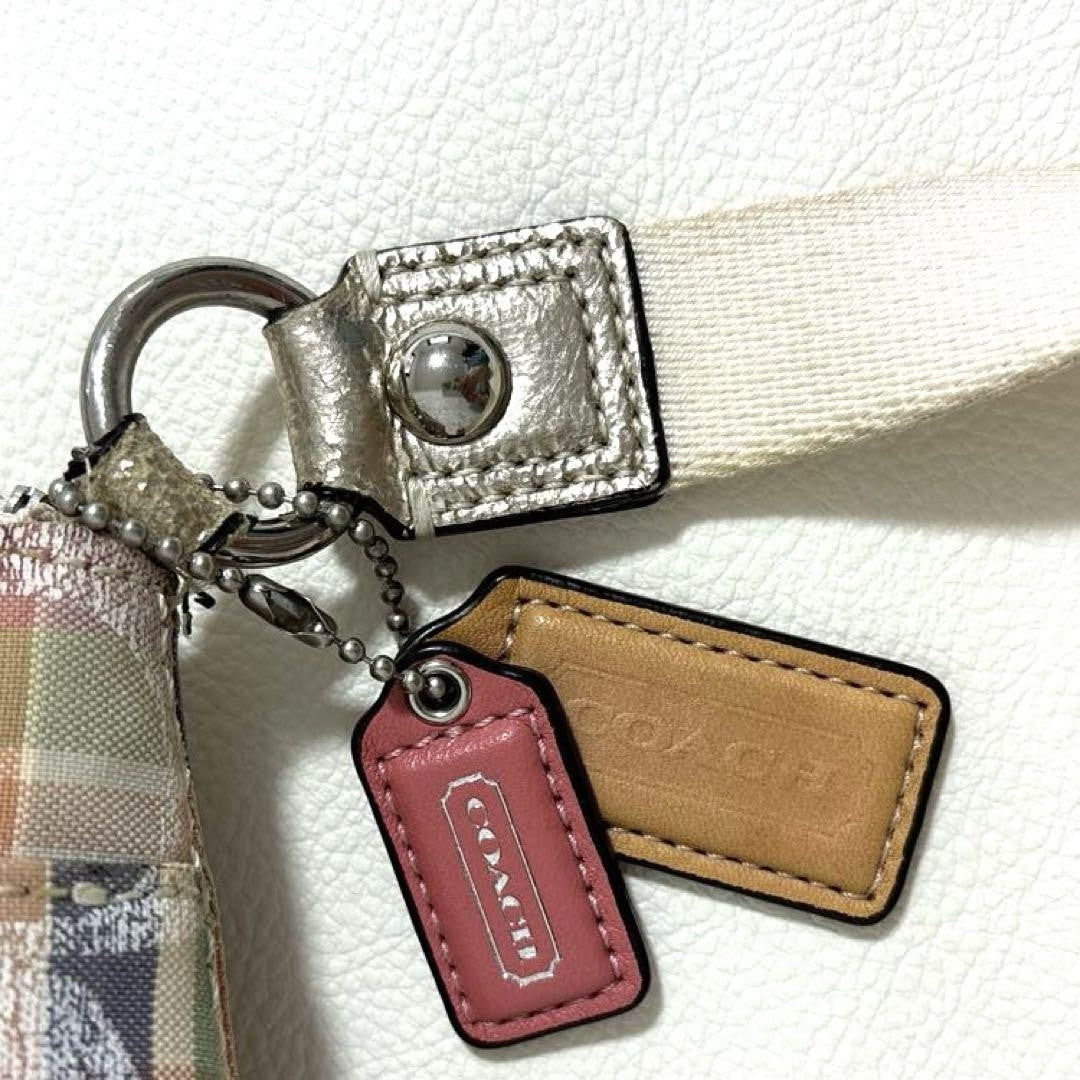 COACH Shoulder Bag Purse Poppy Multicolor Authentic