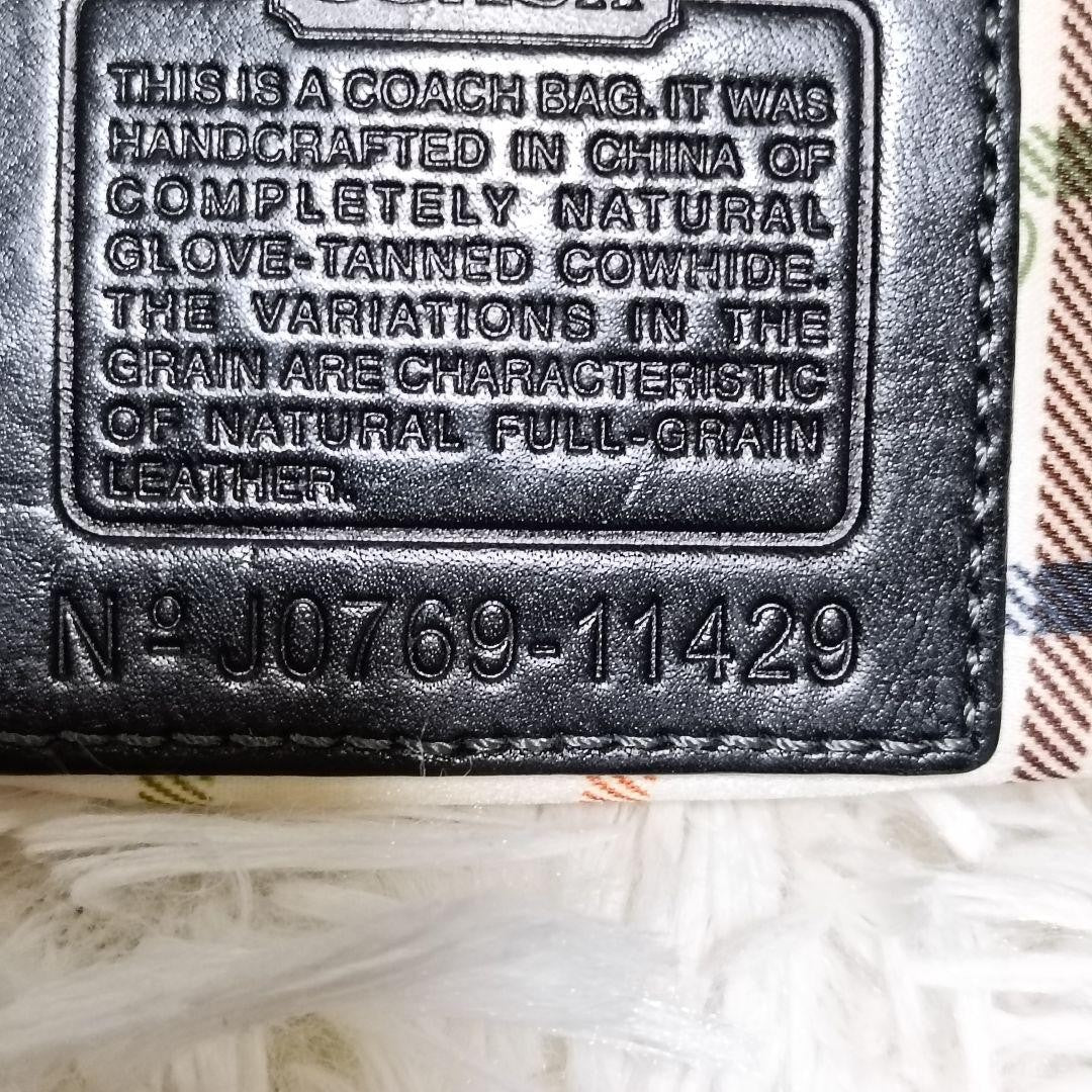 COACH Shoulder Bag Purse Leather Black Authentic