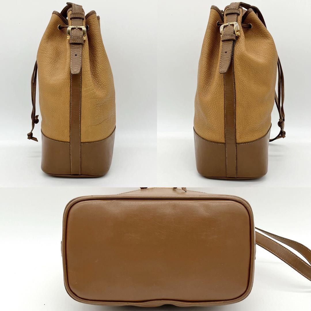 LOEWE Shoulder Bag Purse Anagram Leather Brown Authentic