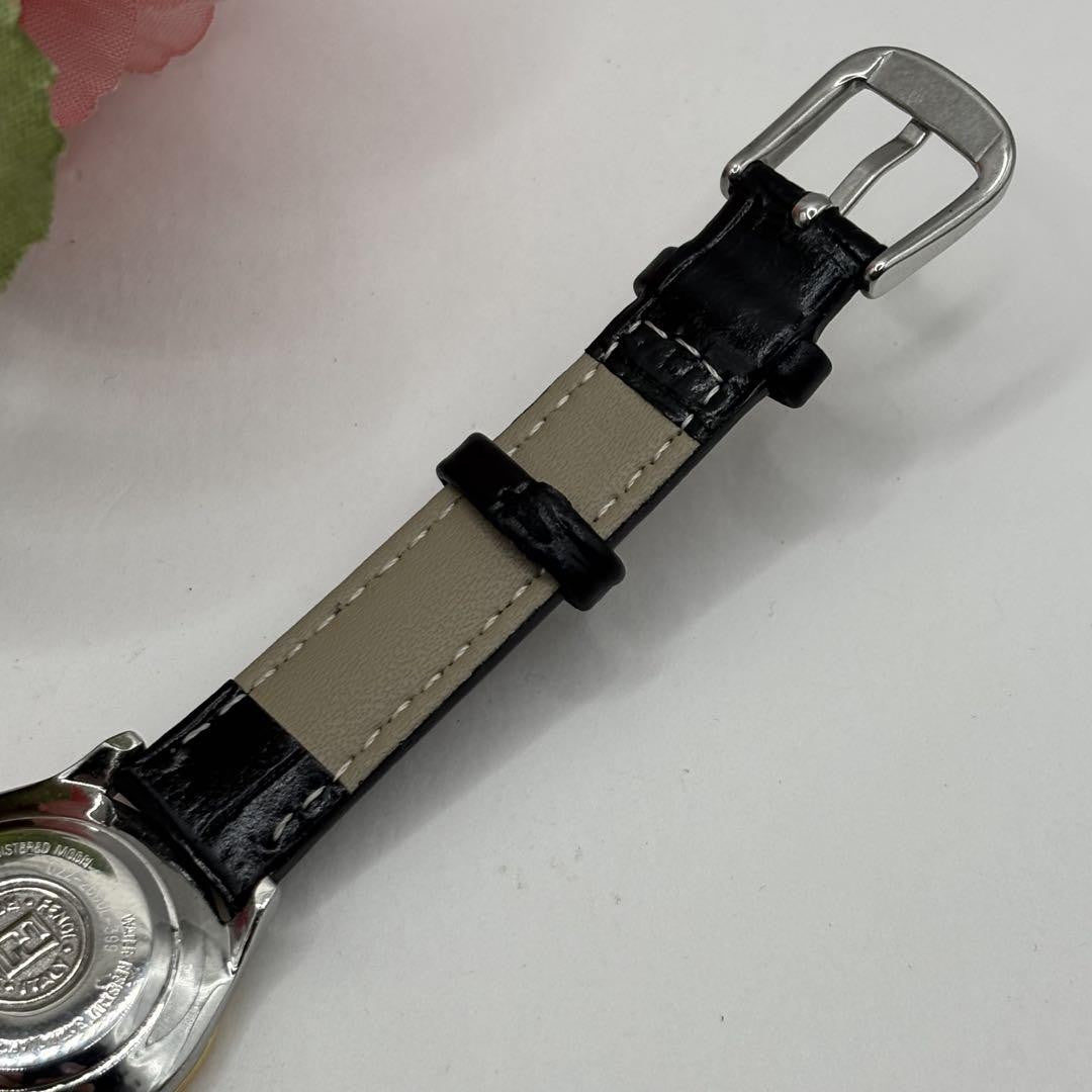 FENDI 2000L Quartz Watch Wristwatch FF Logo White Gold Women's Authentic