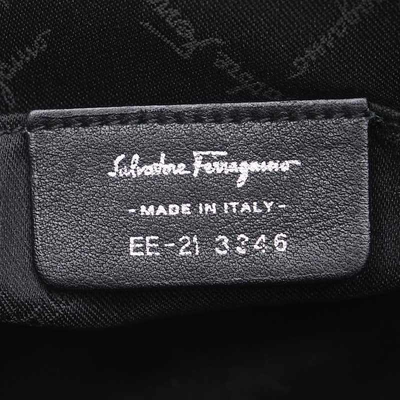 Salvatore Ferragamo Shoulder Bag Purse Gancini Black Authentic