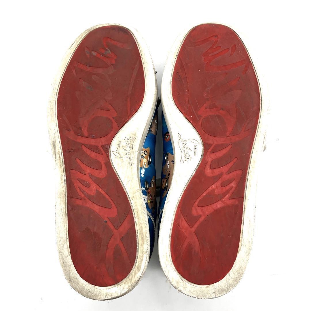 Christian Louboutin Sneakers Shoes Low-Cut Studs EU 41 US 8 Blue Authentic
