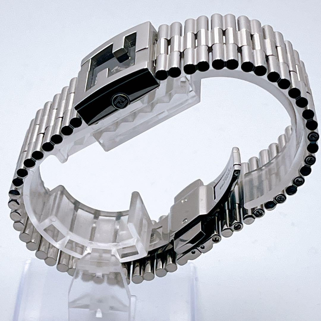 FENDI Quartz Watch Wristwatch FF Logo Silver Women's Authentic