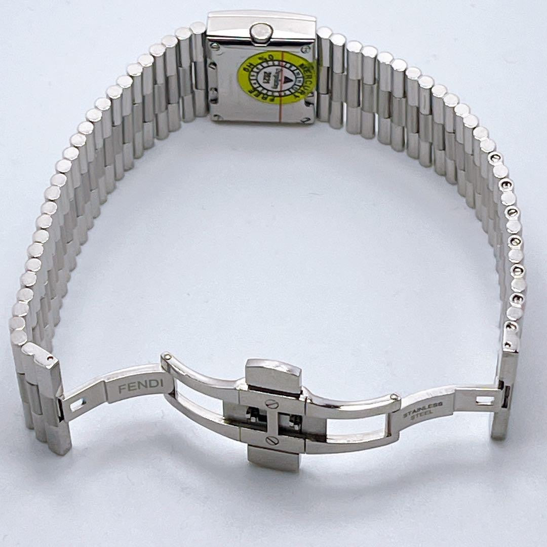 FENDI Quartz Watch Wristwatch FF Logo Silver Women's Authentic