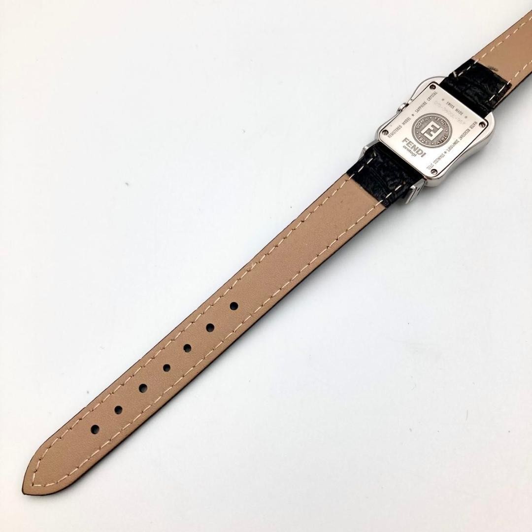 FENDI 3800L Quartz Watch Wristwatch FF Logo Silver Women's Authentic