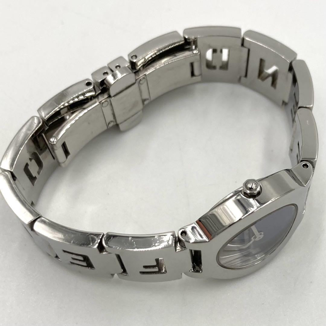 FENDI 3050L Quartz Watch Wristwatch Logo Blue Silver Women's Authentic