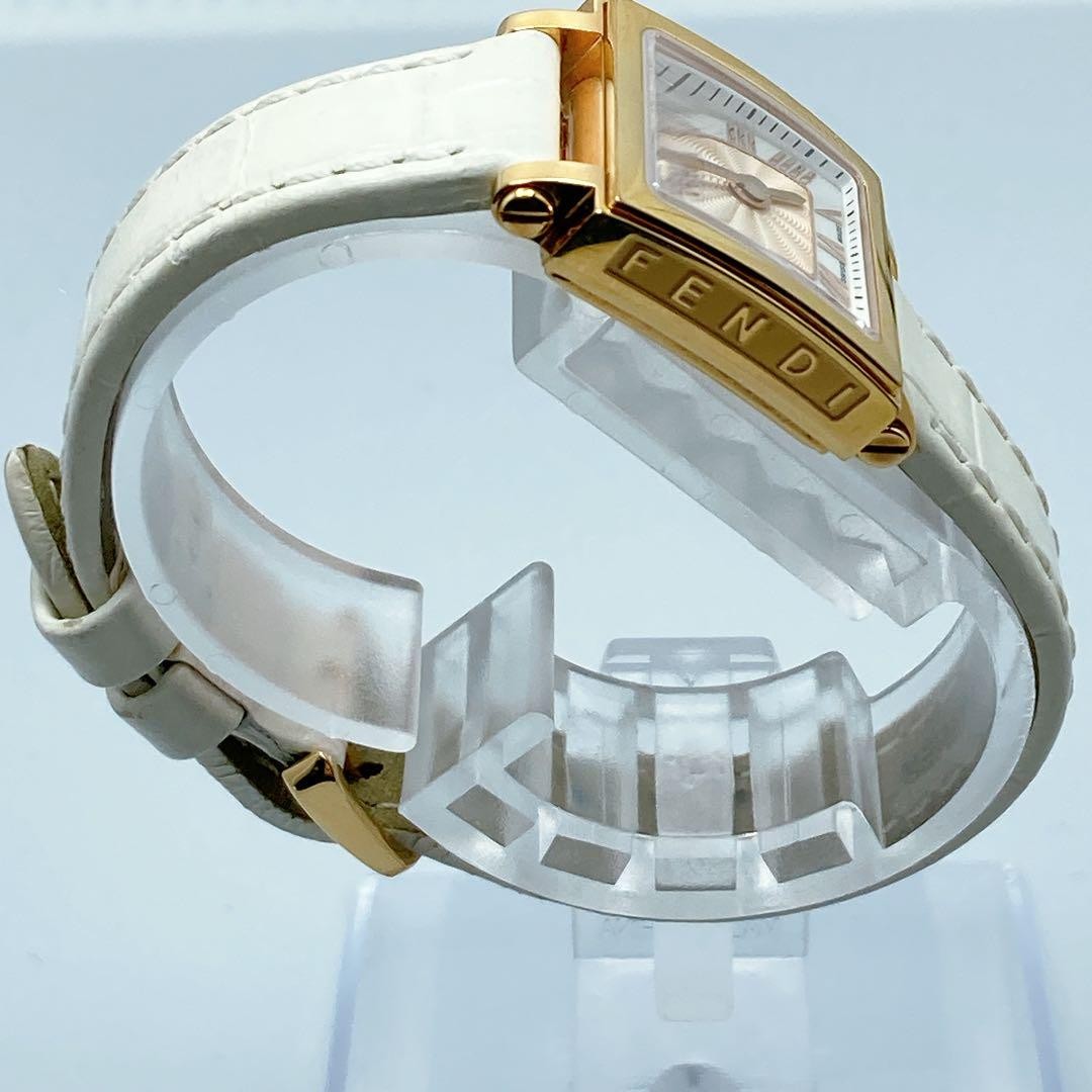FENDI 60500L QUADORO MINI Quartz Watch Wristwatch Logo Women's Authentic