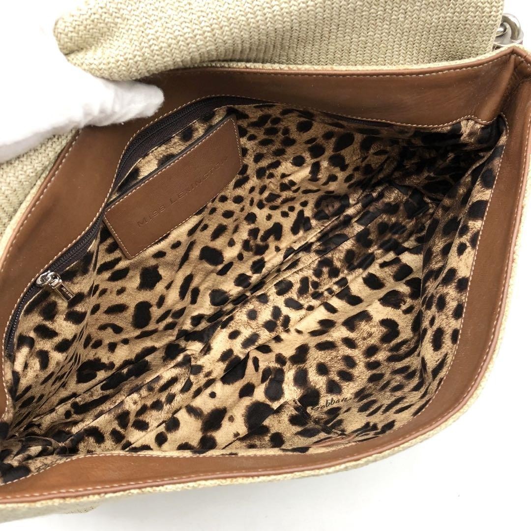 Dolce & Gabbana Shoulder Bag Purse Leopard Leather Authentic