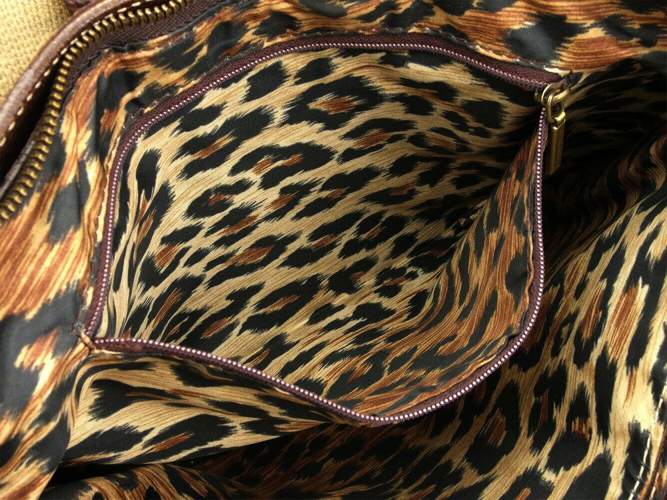 Dolce & Gabbana Shoulder Bag Purse Leopard Brown Authentic
