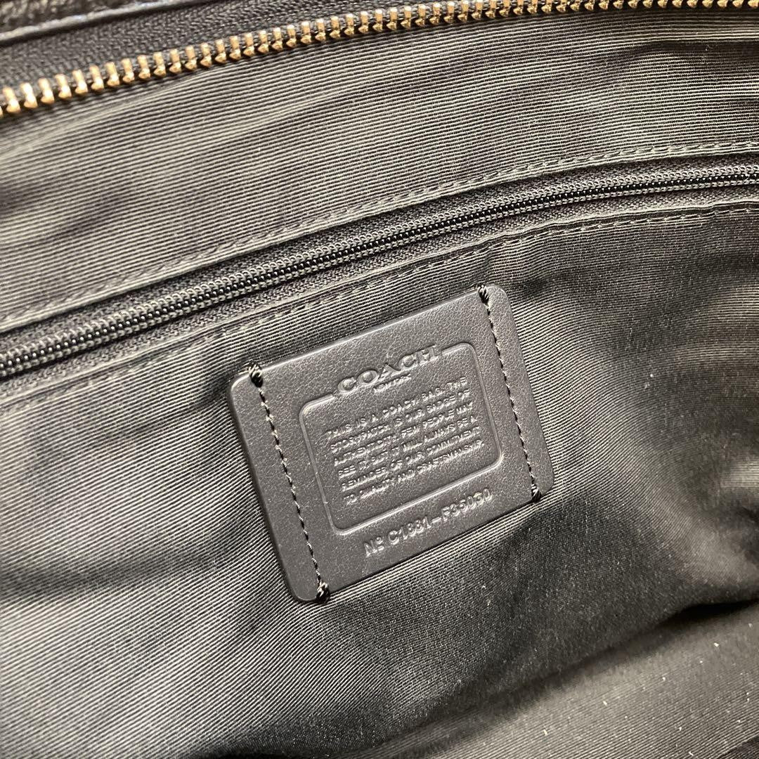 COACH Hand Bag Tote Purse 2way Leather Black Authentic