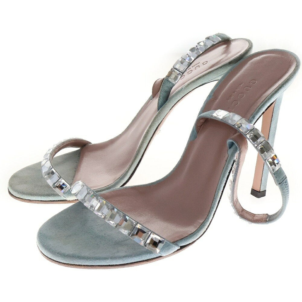 GUCCI Shoes Pumps Heel EU 37 US 7 Blue Authentic