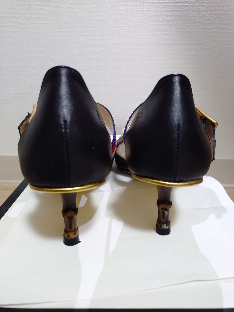 GUCCI Shoes Pumps Heel EU 35 US 5 Black Authentic