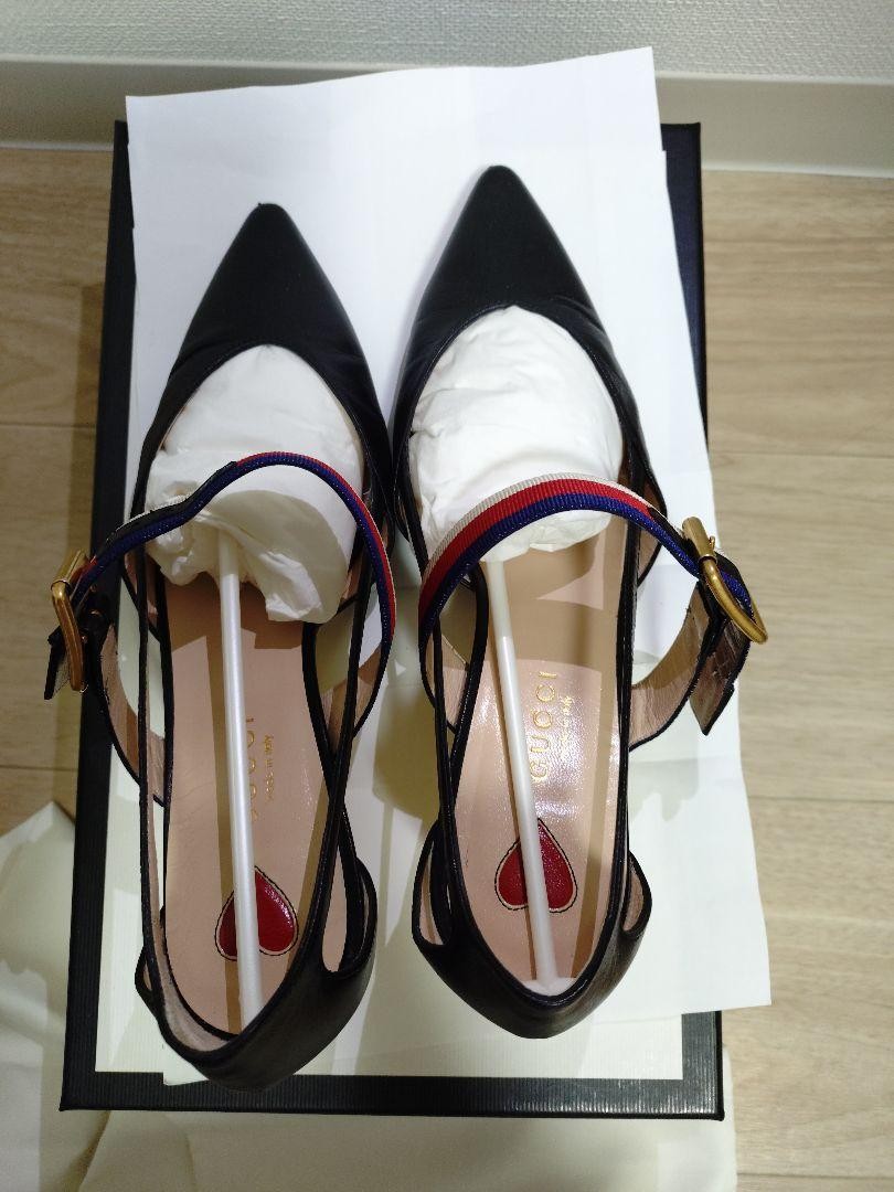 GUCCI Shoes Pumps Heel EU 35 US 5 Black Authentic