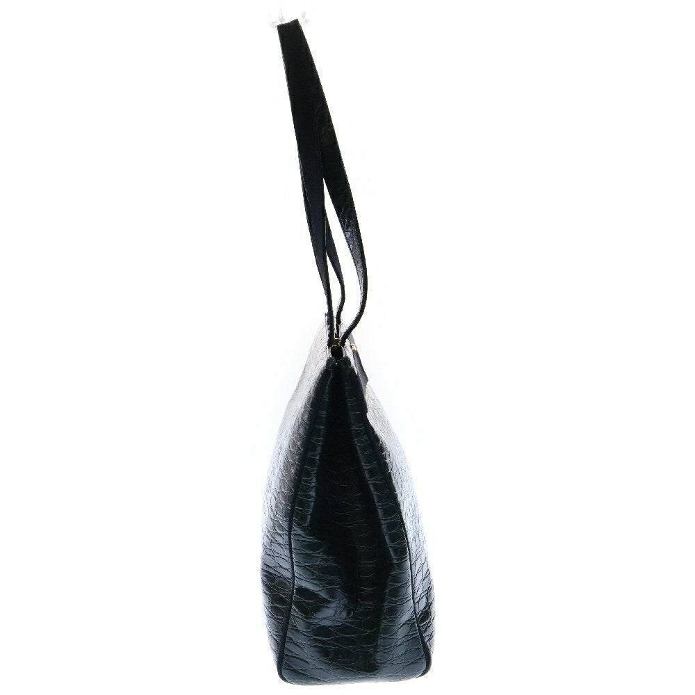 Salvatore Ferragamo Hand Bag Purse VARA RIBBON Black Leather Women's Authentic