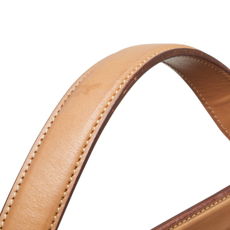 CELINE Macadam Purse tote bag Handbag Brown Beige Gold PVC Leather Authentic