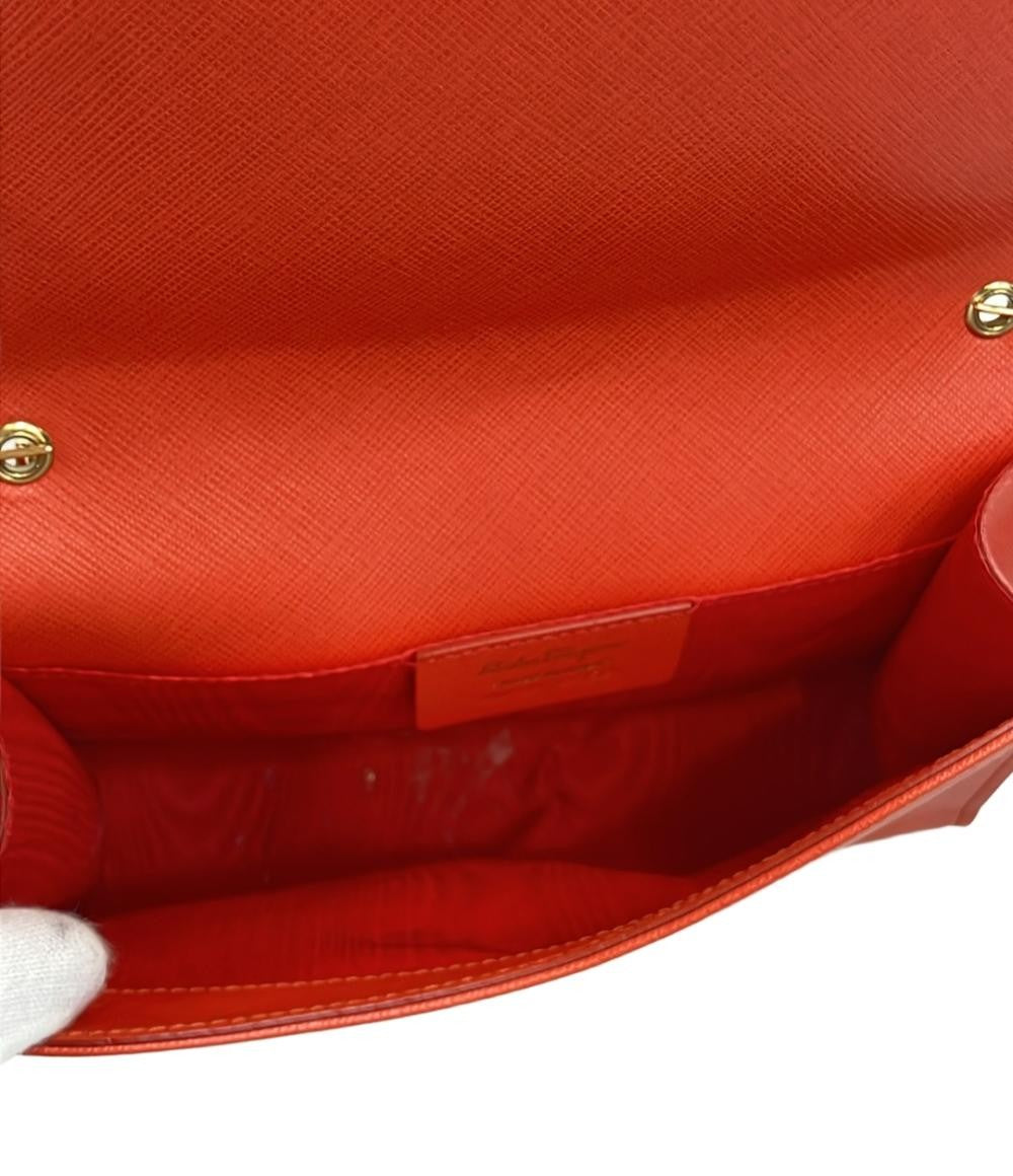 Salvatore Ferragamo Shoulder Bag Purse Orange Authentic