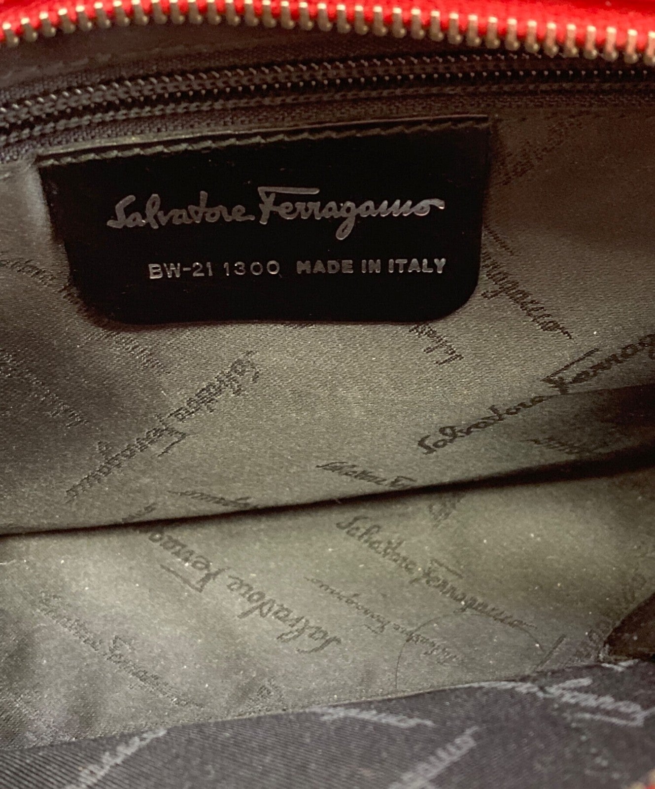 Salvatore Ferragamo Hand Bag Tote Purse Gancini Red Authentic