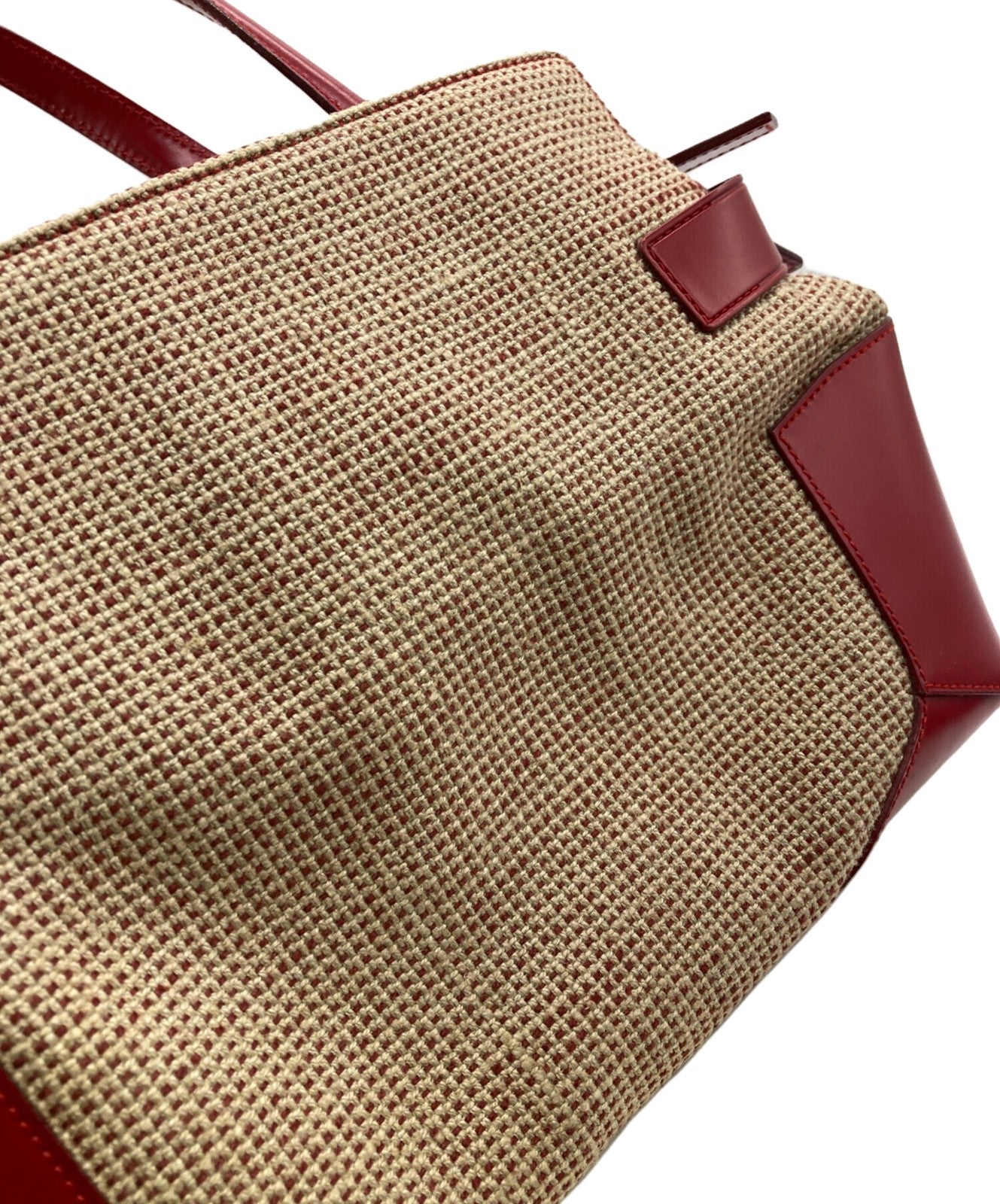 Salvatore Ferragamo Hand Bag Tote Purse Gancini Red Authentic