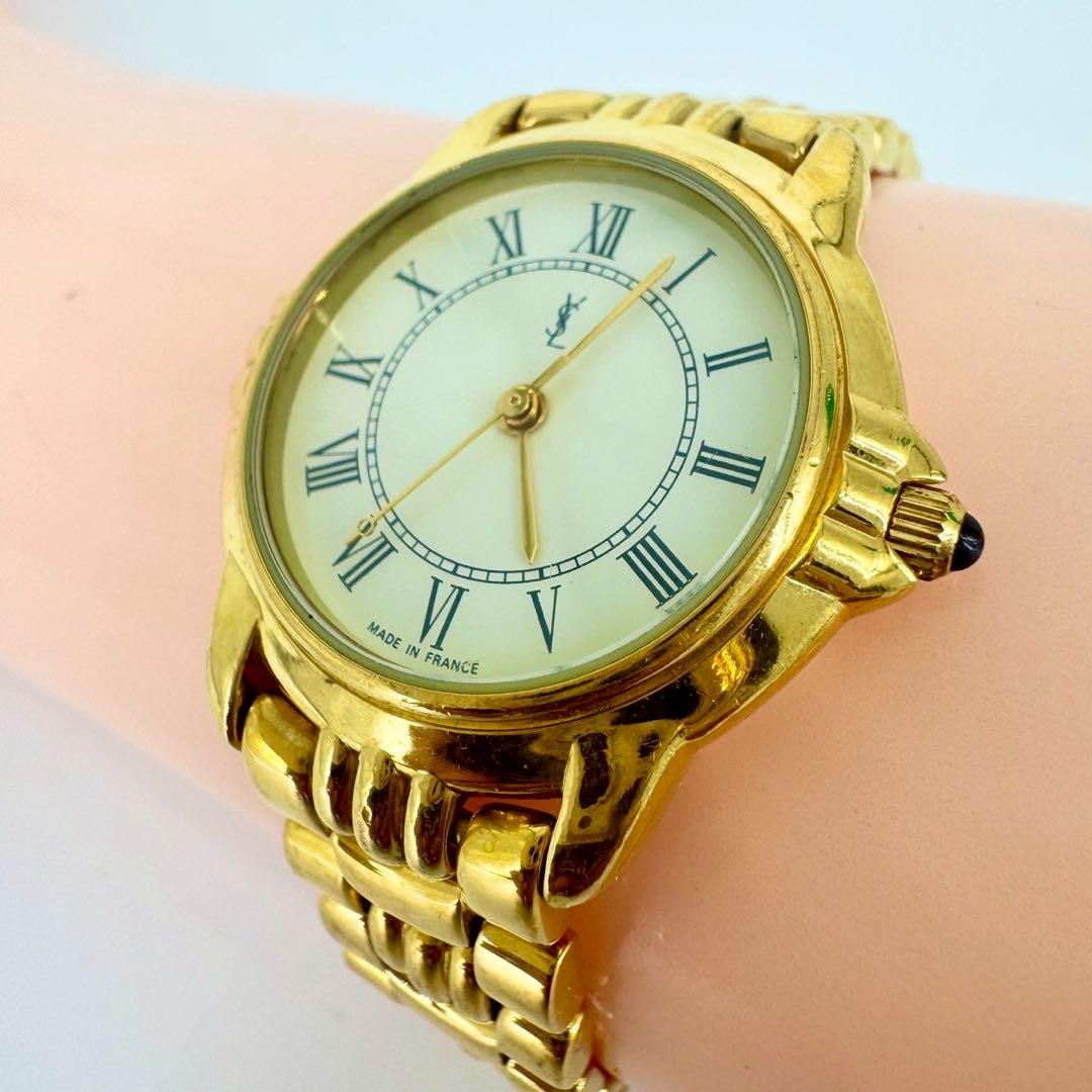 Saint Laurent Watch Wristwatch YSL Cassandra Gold Women's Authentic