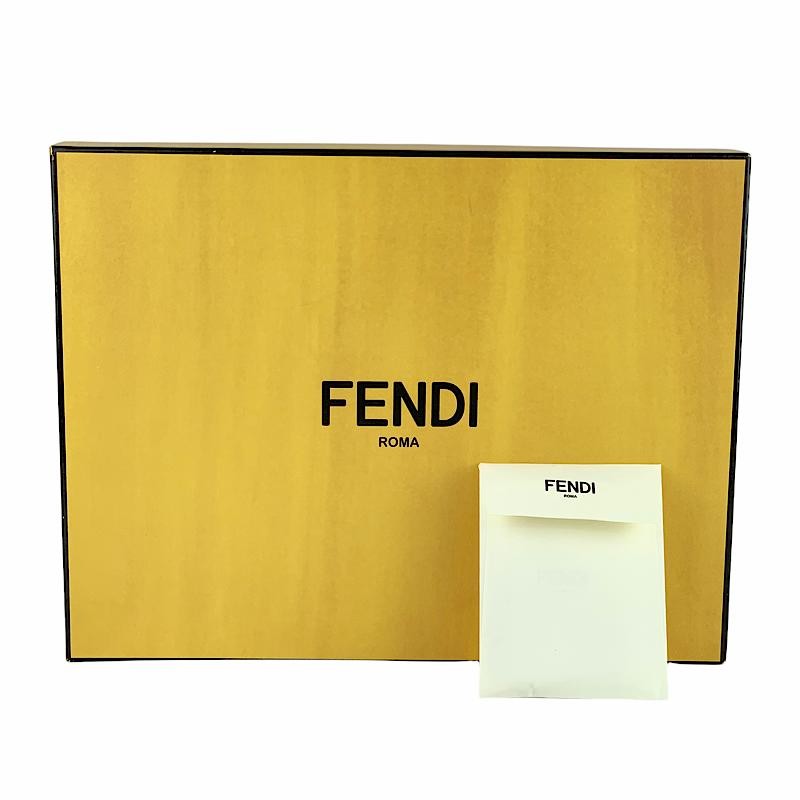 FENDI Short Boots Shoes EU 38 US 8 Fabric Satin Black Authentic