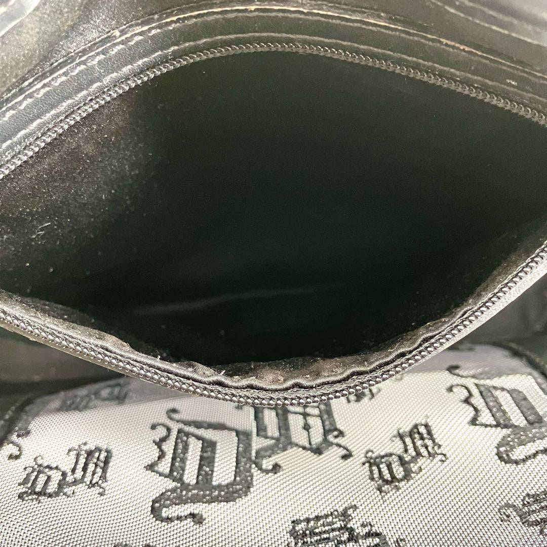 VERSACE Hand Bag Tote Purse Mesh Leather Black Authentic