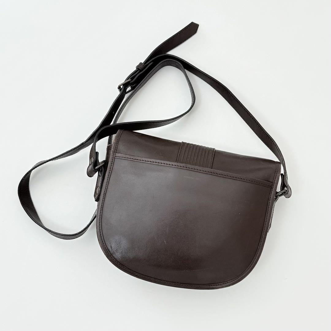 Saint Laurent Shoulder Bag Purse YSL Cassandra Leather Dark Brown Authentic
